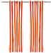 Tende E Anelli Metallo 2 Pz Tessuto 140x225cm Arancio A Strisce - Foto miniatura 1