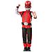Costume Classico Power Rangers Rosso Per Bambino - Taglia: 3/4 Anni (90/104 Cm)  - Foto miniatura 3