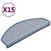 Tappetini per Scale 15 pz Grigio Chiaro e Blu 65x24x4 cm - Foto miniatura 1