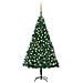 Set Albero Natale Artificiale LED e Palline Verde 210 cm PVC - Foto miniatura 1