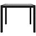 Tavolo Giardino Nero 190x90x75 Cm Vetro Temperato E Polyrattan - Foto miniatura 1