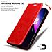 Custodia Compatibile Con Oneplus 8 In Rosso Mela - Coperchio Protettiva Con Chiusura Magnetica, Funzione Stand E Tasca Per Le Carte - Foto miniatura 7