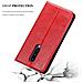 Custodia Compatibile Con Oneplus 8 In Rosso Mela - Coperchio Protettiva Con Chiusura Magnetica, Funzione Stand E Tasca Per Le Carte - Foto miniatura 8