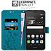 Cadorabo Custodia Compatibile Con Huawei P9 Lite In Blu Fiore - Coperchio Protettivo In Design Floreale Con Chiusura Magnetica, Funzione Stand E Slot Per Carte - Foto miniatura 3