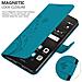Cadorabo Custodia Compatibile Con Huawei P9 Lite In Blu Fiore - Coperchio Protettivo In Design Floreale Con Chiusura Magnetica, Funzione Stand E Slot Per Carte - Foto miniatura 5