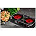 Fornello Elettrico MKE-21 in Vetroceramica con 2 Piastre Potenza 2000W Colore Nero - Foto miniatura 3
