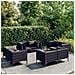 Set Divani Giardino 8 Pz Con Cuscini In Polyrattan Grigio Scuro - Foto miniatura 1