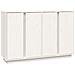 Credenza Bianca 120x35x80 Cm In Legno Massello Di Pino - Foto miniatura 2