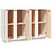 Credenza Bianca 120x35x80 Cm In Legno Massello Di Pino - Foto miniatura 11