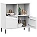 Libreria Gambe Metallo Bianco 90x35x90,5 Cm Legno Massello Oslo - Foto miniatura 3