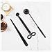 Set Di Accessori Per Candele 3 In 1 Trimmer / Spegni Stoppino / Mestolo Per Candele Nero - Foto miniatura 2