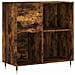 Mobile Porta Dischi Rovere Fumo 84,5x38x89 Cm Legno Multistrato - Foto miniatura 1