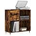 Mobile Porta Dischi Rovere Fumo 84,5x38x89 Cm Legno Multistrato - Foto miniatura 2