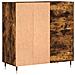 Mobile Porta Dischi Rovere Fumo 84,5x38x89 Cm Legno Multistrato - Foto miniatura 5