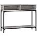 Tavolino Consolle Grigio Sonoma 100x30,5x75cm Legno Multistrato - Foto miniatura 2