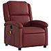 Poltrona Massaggiante Reclinabile Rosso Vino In Similpelle - Foto miniatura 2