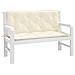 Cuscini Panca Giardino 2pz Bianco Crema 120x50x7 Tessuto Oxford - Foto miniatura 3
