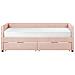 Letto Con Contenitore Velluto Rosa 90 X 200 Cm Marray - Foto miniatura 5