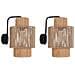 Set Di 2 Lampade Da Parete Rafia Naturale Jamma - Foto miniatura 6