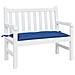 Cuscino Per Panca Blu 110x50x7 In Tessuto Oxford - Foto miniatura 3