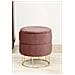 Pouf rotonda in velluto ELZA, Colore Rosa - Foto miniatura 5