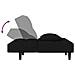 Divano Letto A 2 Posti Con 2 Cuscini Nero In Velluto - Foto miniatura 6
