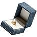 Scatola Per Anello Di Velluto Di Lusso - Blu Navy - Foto miniatura 4
