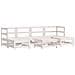 Set Salotto Da Giardino 7 Pz Bianco In Legno Massello Di Pino - Foto miniatura 2