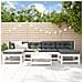 Set Salotto Da Giardino 7 Pz Bianco In Legno Massello Di Pino - Foto miniatura 1
