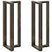 Gambe Tavolo Bar A T 2 Pz Naturale 50x35x(111-112) Cm Acciaio - Foto miniatura 1
