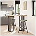 Gambe Tavolo Bar A T 2 Pz Naturale 50x35x(111-112) Cm Acciaio - Foto miniatura 2