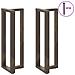 Gambe Tavolo Bar A T 2 Pz Naturale 50x35x(111-112) Cm Acciaio - Foto miniatura 3