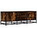 Mobile Tv Rovere Fumo 120x35x41 Cm Legno Multistrato E Metallo - Foto miniatura 2