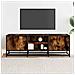 Mobile Tv Rovere Fumo 120x35x41 Cm Legno Multistrato E Metallo - Foto miniatura 3