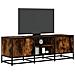 Mobile Tv Rovere Fumo 120x35x41 Cm Legno Multistrato E Metallo - Foto miniatura 1
