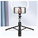 Bastone Selfie Bluetooth Con Treppiede Stabile Supporto Rotante, Nero - Foto miniatura 3