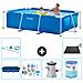 Piscina Fuori Terra - Rettangolo - 260x160x65 Cm - Blu - Include Accessori Coordinati A76 - Foto miniatura 1
