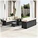 Set di Divani da Giardino a 11 Pezzi con Cuscini in Rattan Nero e Panna Acacia,  Set di Mobili da Giardino a 3 Pezzi con Cuscini in Rattan Nero e Panna Acacia - Foto miniatura 2