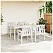 Sedie da Giardino  4 pz Bianche 65,5x55,5x88 cm HDPE, Sedie da Giardino  2 pz Bianche HDPE - Foto miniatura 3