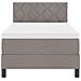 Letto Box Spring con Materasso Taupe 100x200 cm Tessuto - Foto miniatura 8
