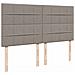 Struttura Letto Pouf con Materasso Tortora 160x200cm in Tessuto - Foto miniatura 9