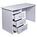 Scrivania Con Cassettiera 3 Cassetti Tavolo Porta Pc Computer Legno Bianco - Foto miniatura 4
