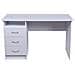 Scrivania Con Cassettiera 3 Cassetti Tavolo Porta Pc Computer Legno Bianco - Foto miniatura 5