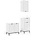 Set di mobili per il bagno Plaid 3 pcs Bianco 39.5 x 36 x 88 cm - Foto miniatura 1