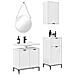 Set di mobili per il bagno Plaid 3 pcs Bianco 39.5 x 36 x 88 cm - Foto miniatura 3