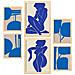 Set Di 6 Stampe Mettle Body 2 In Dipinti Decorativi Estetici Astratti Femminili Per Il Tuo Soggiorno Di Casa A3 & A4 Telaio In Legno Chiaro - Foto miniatura 1