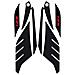 Adesivi 3D Per Scooter X Max 125 Protezione Compatibile Per Yamaha Xmax 2014-2016 Carbonio-Rosso - Foto miniatura 1