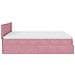 Struttura Letto Pouf con Materasso Rosa 200x200 cm Velluto - Foto miniatura 8