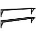 Scaffali da parete 2 pcs Rovere Nero 80 x 15 x 15,5 cm - Foto miniatura 1