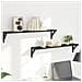 Scaffali da parete 2 pcs Rovere Nero 80 x 15 x 15,5 cm - Foto miniatura 4